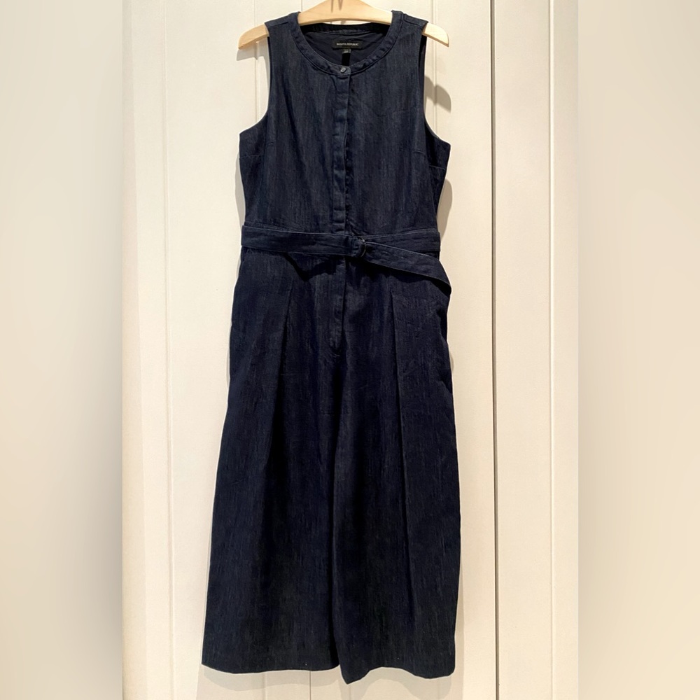 Banana Republic sleeveless denim jumpsuit